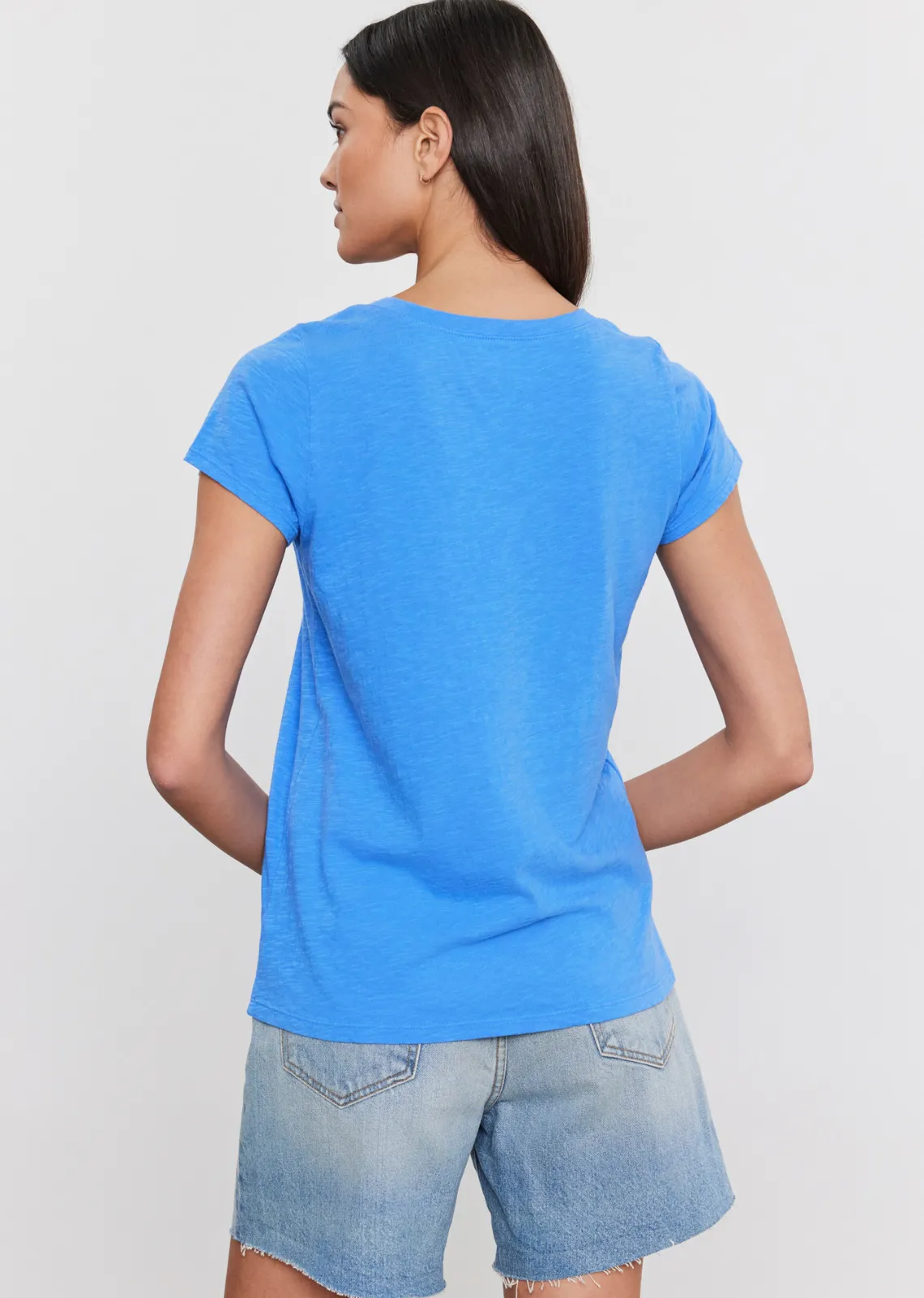 Velvet Jilian Original  V-Neck Tee- Marine