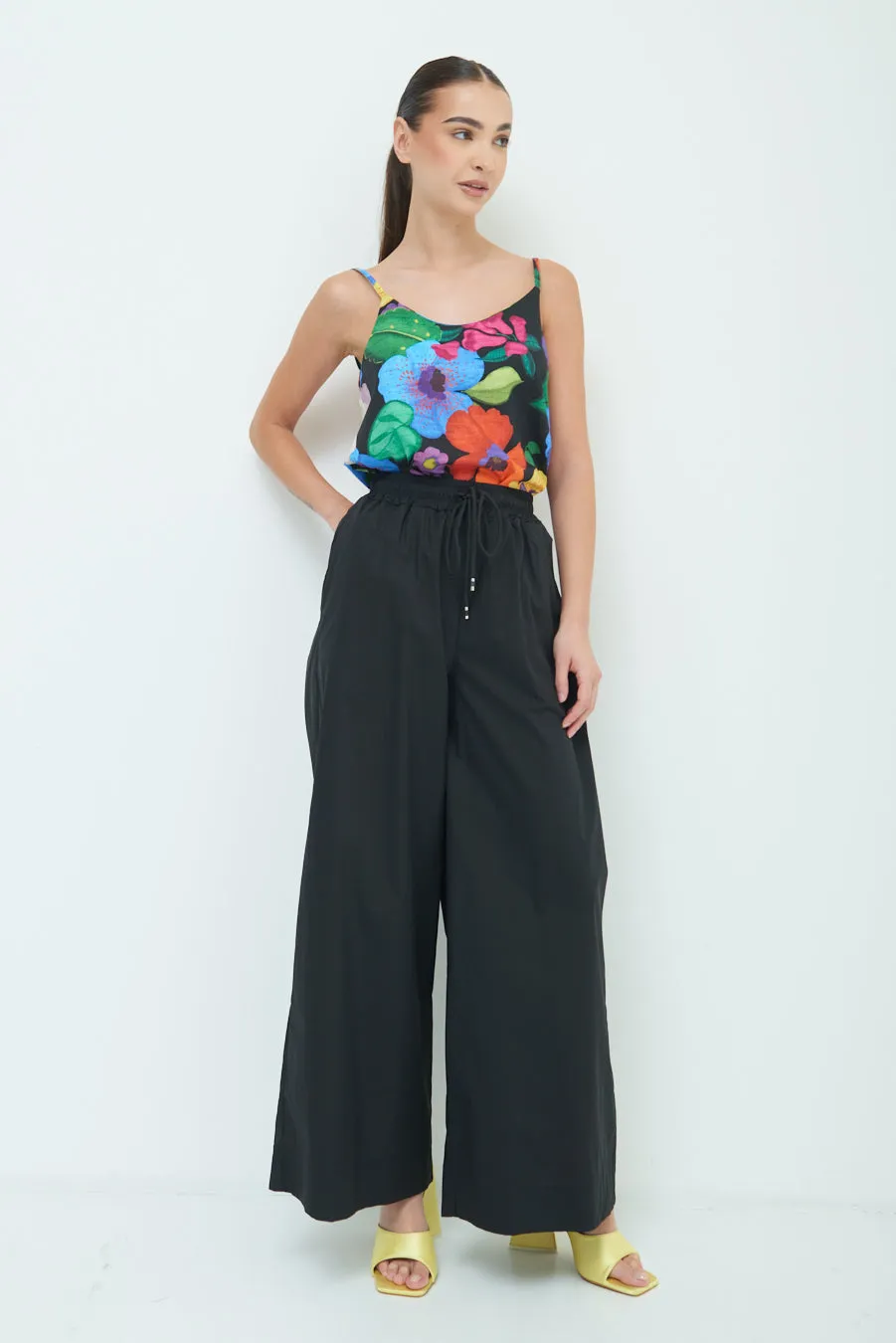 Wide-leg drawstring pants wholesale