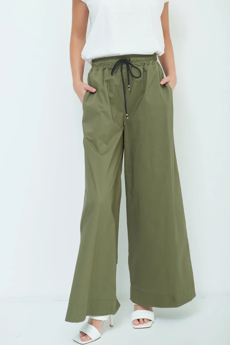 Wide-leg drawstring pants wholesale