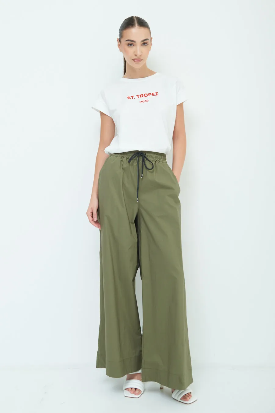 Wide-leg drawstring pants wholesale