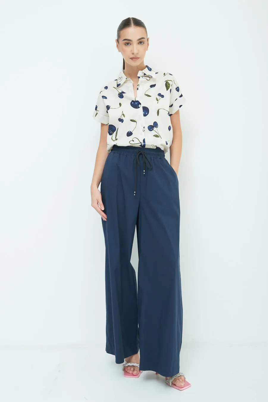 Wide-leg drawstring pants wholesale