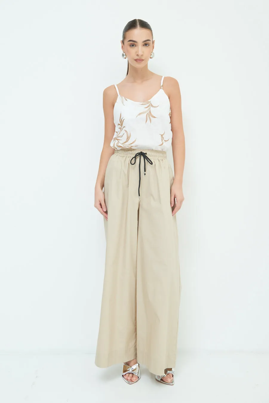 Wide-leg drawstring pants wholesale