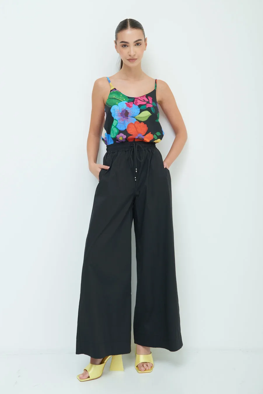 Wide-leg drawstring pants wholesale