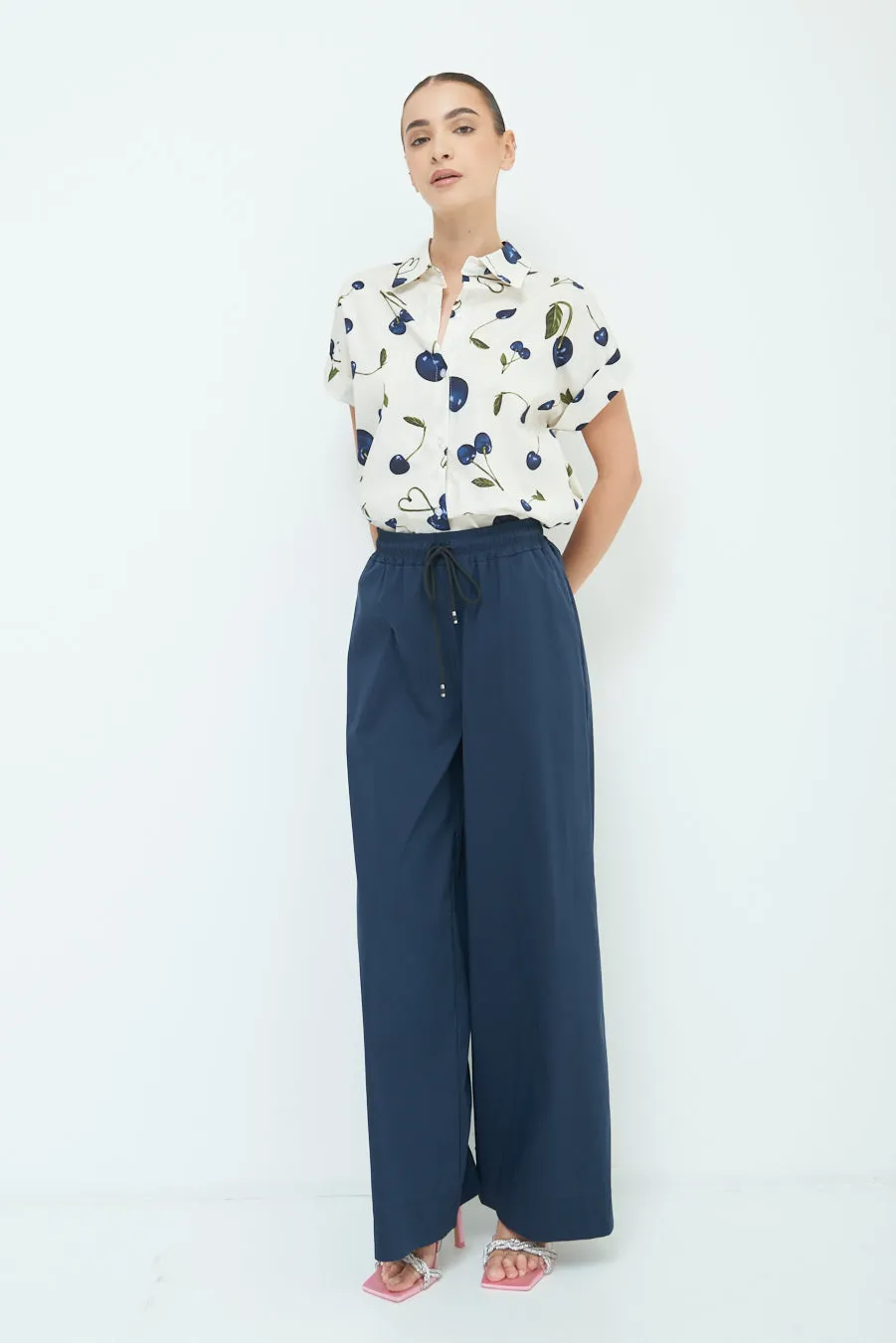 Wide-leg drawstring pants wholesale