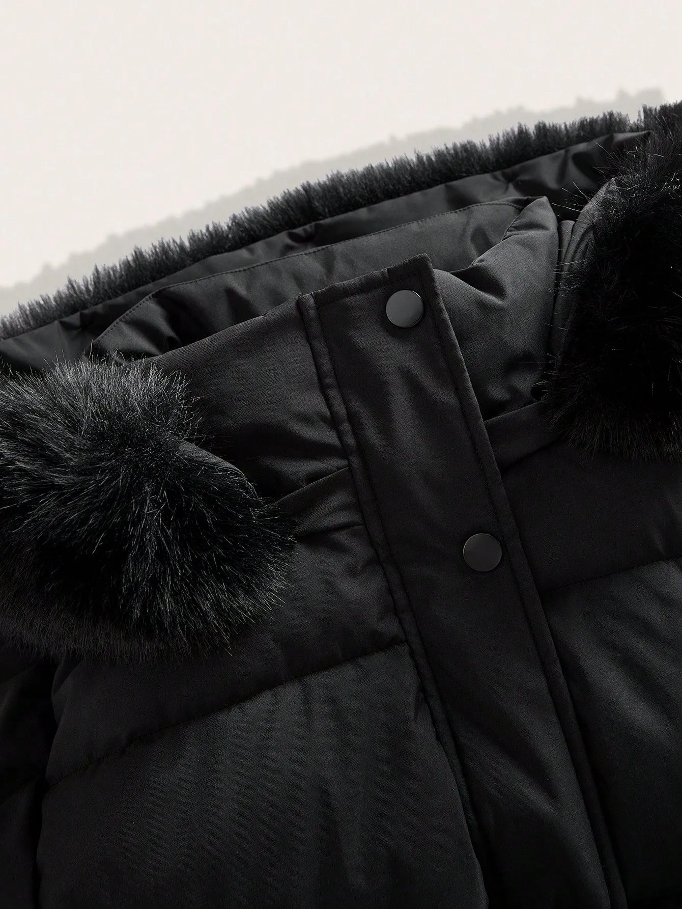 Women's Casual Padded Jacket with Fur Collar and Hood for Winter Seasons Lightweight