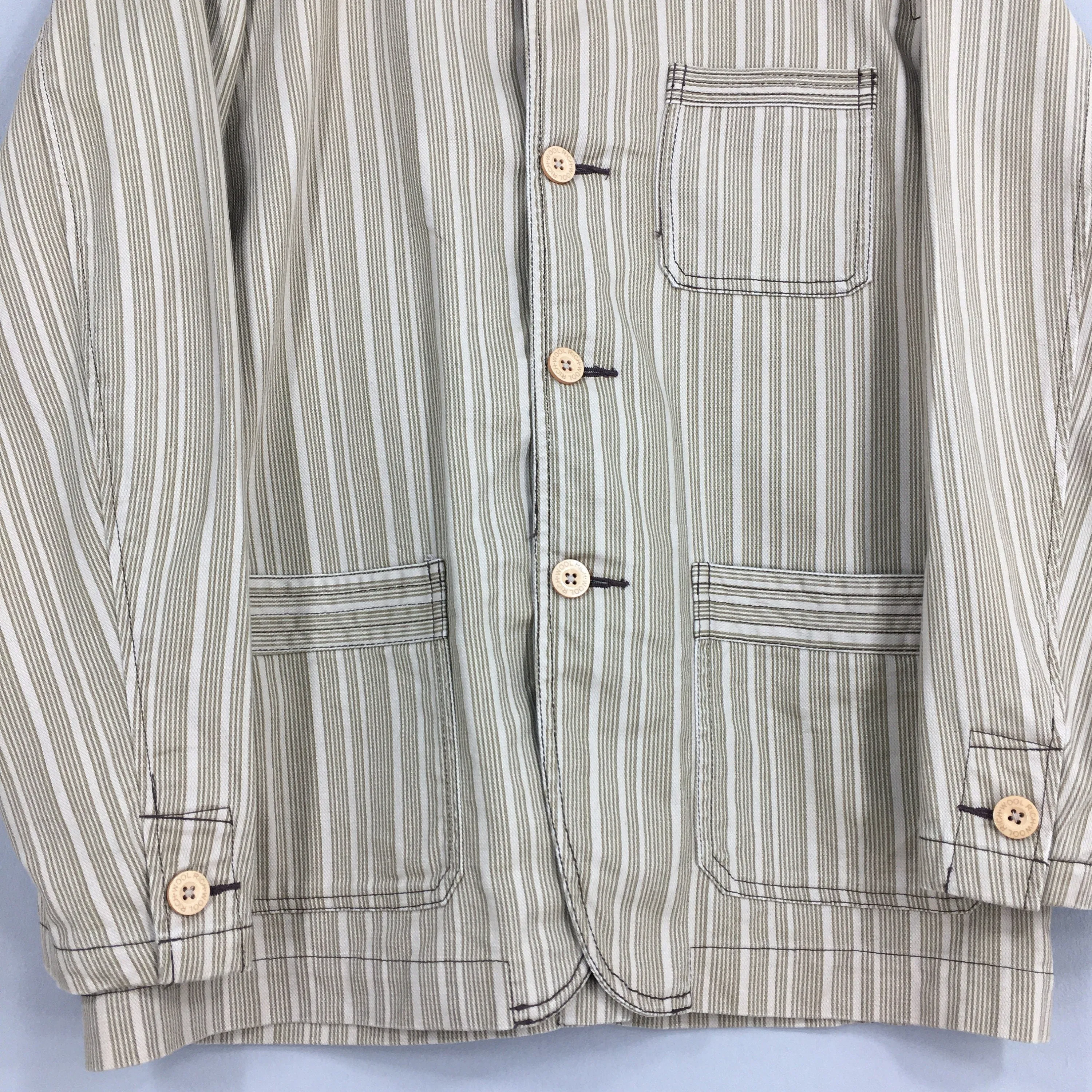 Woolrich Stripes Beige Jacket Large